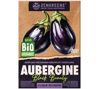 ZenGreens® - Graines de aubergine bio - Semences potagères - Graines de légumes pour une culture facile au jardin, sur le balcon ou dans un potager surélevé - Black Beauty