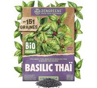 ZenGreens® - Graines de Basilic Thaï bio - Graines d'herbes aromatiques pour une culture facile au jardin, sur le balcon ou en cuisine - Basilic Anis