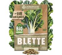 ZenGreens® - Graines de Blette bio (Côtelé Blanc) - Graines potagères pour une culture facile au jardin, sur le balcon ou en carré potager - Poirée