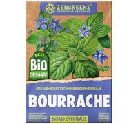 ZenGreens® - Graines de bourrache bio - Graines d'herbes aromatiques à cultiver facilement au jardin, sur le balcon ou en cuisine - parfaites pour débutants - Borago