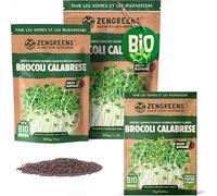ZenGreens® - Graines de brocoli calabrese bio - Choisissez entre 10g, 200g et 500g - Graines de brocoli calabrese avec un taux de germination supérieur à 97% - Microgreens