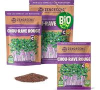 ZenGreens® - Graines de chou-rave rouge bio - Choisissez entre 10g, 200g et 500g - Graines de chou-rave rouge avec un taux de germination supérieur à 97% - Microgreens