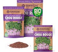ZenGreens® - Graines de Chou rouge bio - Choisissez entre 10g, 200g et 500g - Graines de Chou rouge avec un taux de germination supérieur à 97% - Microgreens