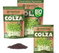 ZenGreens® - Graines de colza bio - Choisissez entre 10g, 200g et 500g - Graines de colza avec un taux de germination supérieur à 97% - Microgreens