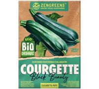 ZenGreens® - Graines de courgette bio - Semences potagères - Graines de légumes pour une culture facile au jardin, sur le balcon ou dans un potager surélevé - Black Beauty