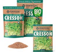 ZenGreens® - Graines de cresson bio - Choisissez entre 10g, 200g et 500g - Graines de cresson avec un taux de germination supérieur à 97% - Microgreens