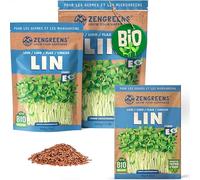 ZenGreens® - Graines de Lin bio - Choisissez entre 10g, 200g et 500g - Graines de Lin avec un taux de germination supérieur à 97% - Microgreens