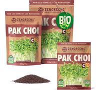ZenGreens® - Graines de pak choi bio - Choisissez entre 10g, 200g et 500g - Graines de pak choi avec un taux de germination supérieur à 97% - Microgreens