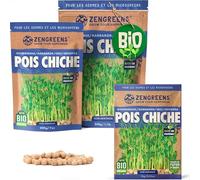 ZenGreens® Graines de pois chiche bio - Choisissez entre 200g et 500g | germes - pour bocal de germination - taux de germination élevé - récolte en quelques jours - pour salades, bowls & sandwichs