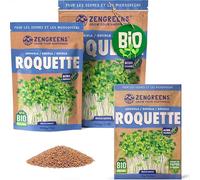ZenGreens® - Graines de roquette bio - Choisissez entre 10g, 200g et 500g - Graines de roquette avec un taux de germination supérieur à 97% - Microgreens