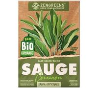 ZenGreens® - Graines de sauge bio - Graines d'herbes aromatiques à cultiver facilement au jardin, sur le balcon ou en cuisine - parfaites pour débutants - Salvia