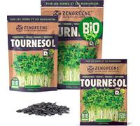 ZenGreens® - Graines de tournesol bio - Choisissez entre 10g, 200g et 500g - Graines de tournesol avec un taux de germination supérieur à 97% - Microgreens