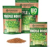 ZenGreens® - Graines de trèfle rose bio - Choisissez entre 10g, 200g et 500g - Graines de trèfle rose avec un taux de germination supérieur à 97% - Microgreens