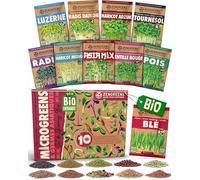 ZenGreens® Kit de Graines à Germer Asia-Mix bio - 10 variétés
