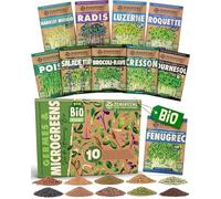 ZenGreens® Kit de Graines à Germer bio - 10 variétés