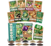 ZenGreens® Kit de Graines de Légumes d'Hiver bio - 10 variétés anciennes