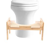 ZENGRICE Tabouret de massage pour WC en bois de bambou - Édition bambou - Tabouret de toilette et de massage - Repose-pieds de toilette - Tabouret de salle de bain pour enfants, femmes enceintes,