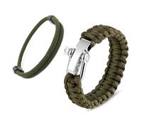 ZENGSING Bracelet de Survie en Paracorde avec Fermeture, Bracelets De Surfeur, Kit de Survie, Idéal pour Randonnée, Camping et Toute Situation d'urgenc (vert armée)