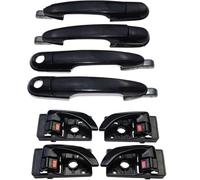 zengxi Poignées de porte Poignée de porte extérieure voiture pour Hyundai pour Tucson 2005-2009 Intérieur Arrière Gauche Droite(Noir)
