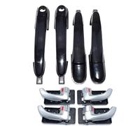 zengxi Poignées de porte Poignée de porte extérieure voiture pour Hyundai pour Tucson 2005-2009 Intérieur Arrière Gauche Droite(Argent)