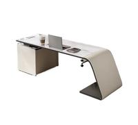 ZENGXJYCQINGJIANG Bureau de Jeu Bureau Moderne et Luxueux en Ardoise avec Armoire de Rangement Prises électriques, Bureau d'étude for la Maison(XL)