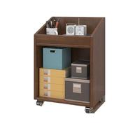 ZENGXJYCQINGJIANG classeur Classeur sous Bureau en Bois Massif, Armoire latérale de Rangement Mobile avec Roue, Basse, Petite étagère bibliothèque Rangement de Bureau(Bruin)