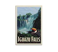ZENGYL Affiche de voyage vintage Argentine et Brésil - Impression sur toile - Décoration murale moderne pour chambre à coucher - 30 x 45 cm
