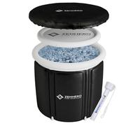 Zenhero Recovery Kit bain de glace (85 cm de diamètre) - Confort optimal et beaucoup d'espace - Plus grand que la norme - Avec thermomètre - Thérapie par le froid pour la maison - Tonneau à glace avec