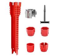 ZenHuaXinTon Outils de plomberie 12 en 1 - Clé à robinet multifonction avec poignée ergonomique antidérapante pour installation et réparation de robinets de salle de bain et de cuisine