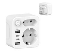 ZENIJUST Adaptateur Prise Inde et Sri Lanka, Type D - Pour Voyage au Népal, Inde