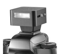 ZENIKO ZT08 C Mini TTL Flash pour appareils Photo EOS (E-TTL II), 47 g, Objectif Grand Angle 28 mm, Design rétro métal/Cuir avec écran OLED, 740 éclairs, Recharge Rapide（Black）