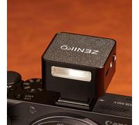 ZENIKO ZT08 R Mini TTL Flash pour Canon série R - 47 g ultra léger, charge USB-C, grand angle 28 mm, écran OLED, flash 740, design rétro (noir)