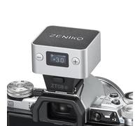 ZENIKO ZT08 R Mini TTL Flash pour Canon série R - 47 g ultra léger, charge USB-C, grand angle 28 mm, écran OLED, flash 740, design rétro (argent)