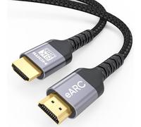 ZeniKon Câble HDMI ARC/eARC 8K pour barre de son vers TV 1,1 m, câble HDMI eARC 2.1 48 Gbps ultra haut débit Dolby Atmos 8K @ 60 Hz, 4K @ 120 Hz HDR 3D HDCP2.3 et 2.3 pour barre de son Vizio Sono