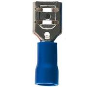 10 cosses clips femelles Ø6,3mm - Bleu - Zenitech