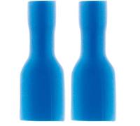 Zenitech 10 cosses Clips Femelles isolés Ø6,3mm - Bleu (Lot de 2)