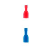 Zenitech - 10 cosses clips femelles isolés Ø6,3mm Rouge + 10 cosses clips femelles isolés Ø6,3mm - Bleu