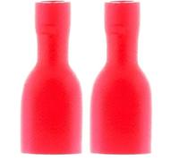 Zenitech - 10 cosses clips femelles isolés rouge (Lot de 2)