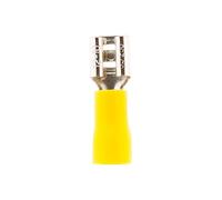 Zenitech - 10 cosses jaunes clips femelles 6,3 mm