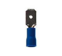 Zenitech - 10 cosses languettes mâles Ø6,3mm - Bleu