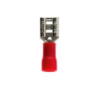 Zenitech - 10 cosses rouges clips femelles 6,3 mm