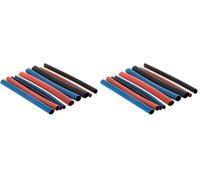 Zenitech - 18 gaines thermo rétractables pour fils et cosses Ø1,6mm à Ø5mm (Lot de 2)