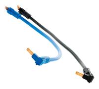 Zenitech - 2 Cordons de Repiquage Modulaire pour Tableau Électrique - Phase et Neutre - Longueur 27 cm - Norme CE - Noir et Bleu