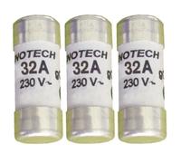 Zenitech - Lot de 3 Fusibles Céramiques 10,3x38 mm - Protège Circuit Électrique - Intensité Max 32A - Certifiés NF pour Sécurité Optimale - Blanc