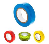 Zenitech - 4 Rouleaux adhésifs 15mm x 10m - Bleu, Rouge, Jaune & Vert et Jaune