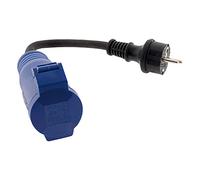 Zenitech Adaptateur caravane Femelle CEE17 vers mâle 16A Bleu