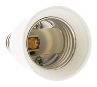 Zenitech - Adaptateur de douille fiche mâle E14 vers fiche femelle E27 blanc G