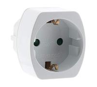 Zenitech Adaptateur de Prise 16A 3680W | Conforme CE, Installation Simple, Blanc, Format Compact, Matière Auto-Extinguible, Montage sans Outil Spécifique