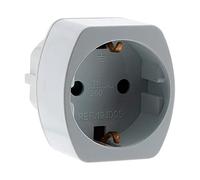 Zenitech Adaptateur électrique mâle France - Femelle Schuko Blanc | Usage Intérieur, Installation Simple, Blanc, Montage sans Outil Spécifique, Contact de Terre, Raccordement Rapide