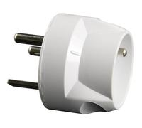 Zenitech Adaptateur transformateur électrique - fiche mâle 20A vers fiche Femelle 16A - Blanc